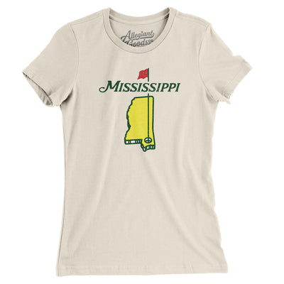 Mississippi Golf Women's T-Shirt-Natural-Allegiant Goods Co. Vintage Sports Apparel