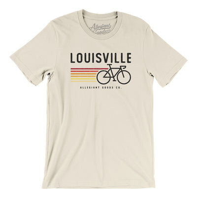 Louisville Cycling Men/Unisex T-Shirt-Natural-Allegiant Goods Co. Vintage Sports Apparel