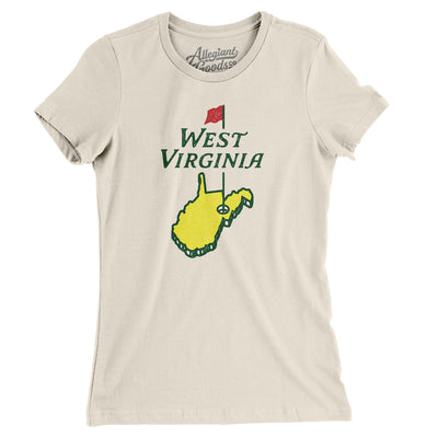West Virginia Golf Women's T-Shirt-Natural-Allegiant Goods Co. Vintage Sports Apparel