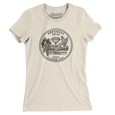 Arkansas State Quarter Women's T-Shirt-Natural-Allegiant Goods Co. Vintage Sports Apparel