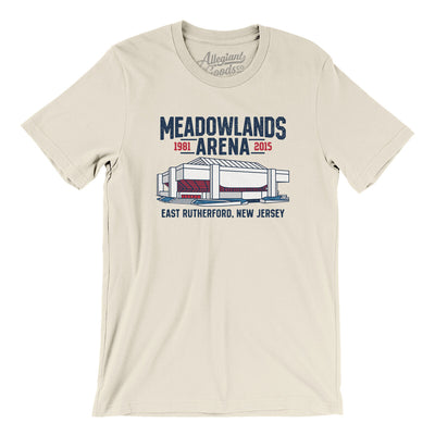 Meadowlands Arena Men/Unisex T-Shirt-Natural-Allegiant Goods Co. Vintage Sports Apparel