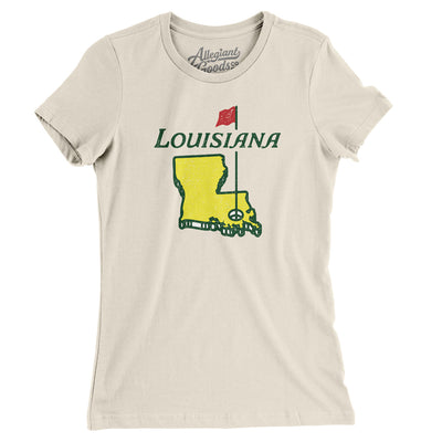 Louisiana Golf Women's T-Shirt-Natural-Allegiant Goods Co. Vintage Sports Apparel