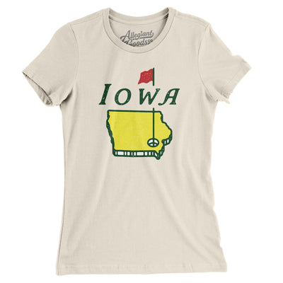 Iowa Golf Women's T-Shirt-Natural-Allegiant Goods Co. Vintage Sports Apparel