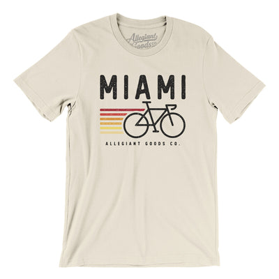 Miami Cycling Men/Unisex T-Shirt-Natural-Allegiant Goods Co. Vintage Sports Apparel