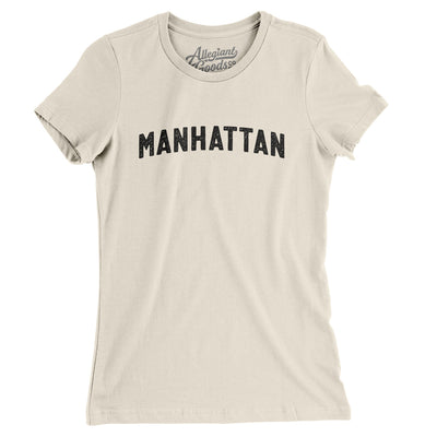 Manhattan Varsity Women's T-Shirt-Natural-Allegiant Goods Co. Vintage Sports Apparel