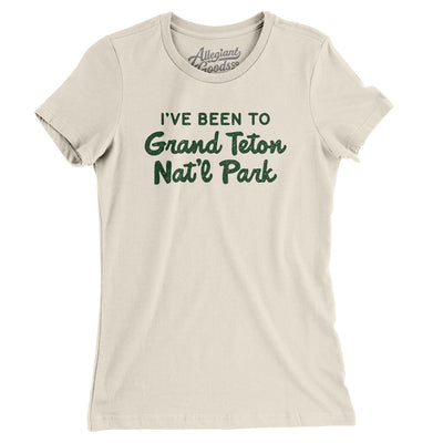 I've Been To Grand Teton National Park Women's T-Shirt-Natural-Allegiant Goods Co. Vintage Sports Apparel