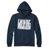 Wyoming State Shape Text Hoodie-Navy Blue-Allegiant Goods Co. Vintage Sports Apparel