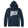 Connecticut State Shape Text Hoodie-Navy Blue-Allegiant Goods Co. Vintage Sports Apparel