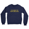 I've Been To New Orleans Midweight French Terry Crewneck Sweatshirt-Navy-Allegiant Goods Co. Vintage Sports Apparel