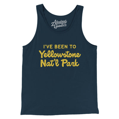 I've Been To Yellowstone National Park Men/Unisex Tank Top-Navy-Allegiant Goods Co. Vintage Sports Apparel