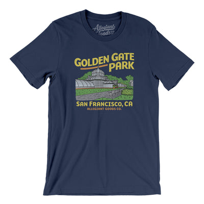 Golden Gate Park Men/Unisex T-Shirt-Navy-Allegiant Goods Co. Vintage Sports Apparel