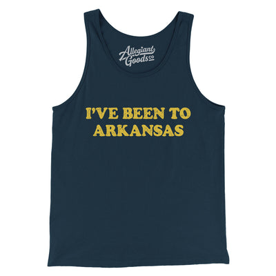 I've Been To Arkansas Men/Unisex Tank Top-Navy-Allegiant Goods Co. Vintage Sports Apparel