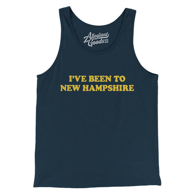 I've Been To New Hampshire Men/Unisex Tank Top-Navy-Allegiant Goods Co. Vintage Sports Apparel
