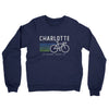 Charlotte Cycling Midweight French Terry Crewneck Sweatshirt-Navy-Allegiant Goods Co. Vintage Sports Apparel