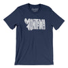 Montana State Shape Text Men/Unisex T-Shirt-Navy-Allegiant Goods Co. Vintage Sports Apparel