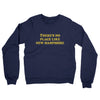 There's No Place Like New Hampshire Midweight French Terry Crewneck Sweatshirt-Navy-Allegiant Goods Co. Vintage Sports Apparel