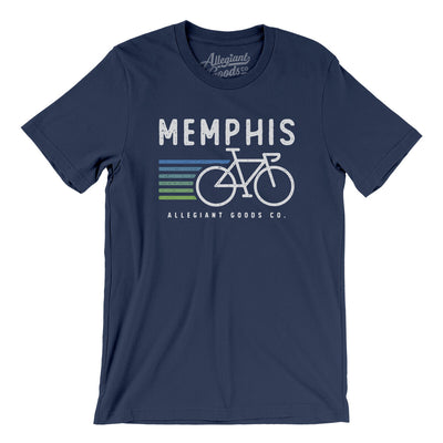 Memphis Cycling Men/Unisex T-Shirt-Navy-Allegiant Goods Co. Vintage Sports Apparel