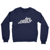 Kentucky State Shape Text Midweight French Terry Crewneck Sweatshirt-Navy-Allegiant Goods Co. Vintage Sports Apparel