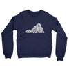 Virginia State Shape Text Midweight French Terry Crewneck Sweatshirt-Navy-Allegiant Goods Co. Vintage Sports Apparel