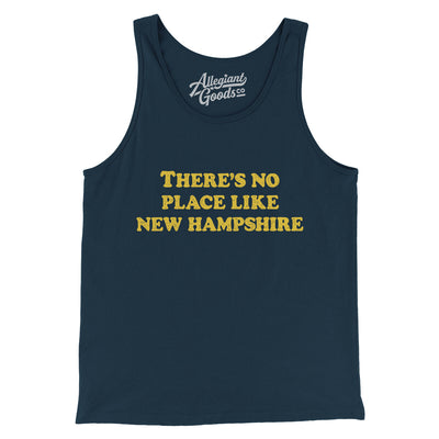 There's No Place Like New Hampshire Men/Unisex Tank Top-Navy-Allegiant Goods Co. Vintage Sports Apparel