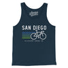San Diego Cycling Men/Unisex Tank Top-Navy-Allegiant Goods Co. Vintage Sports Apparel