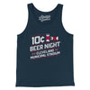 10 Cent Beer Night Men/Unisex Tank Top-Navy-Allegiant Goods Co. Vintage Sports Apparel
