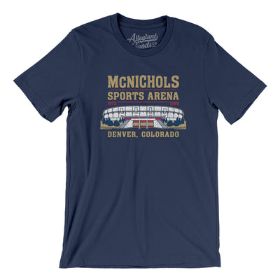Mcnichols Sports Arena Men/Unisex T-Shirt-Navy-Allegiant Goods Co. Vintage Sports Apparel
