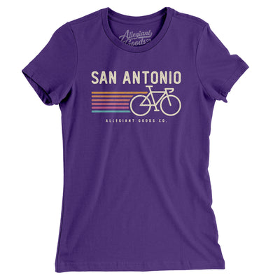 San Antonio Cycling Women's T-Shirt-Purple Rush-Allegiant Goods Co. Vintage Sports Apparel