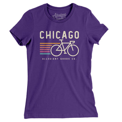 Chicago Cycling Women's T-Shirt-Purple Rush-Allegiant Goods Co. Vintage Sports Apparel