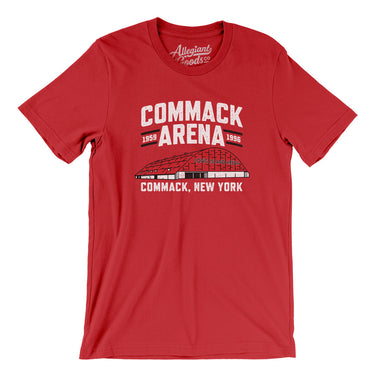 Commack Arena Men/Unisex T-Shirt-Red-Allegiant Goods Co. Vintage Sports Apparel