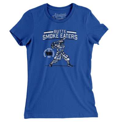 Butte Smoke Eaters Women's T-Shirt-Royal-Allegiant Goods Co. Vintage Sports Apparel