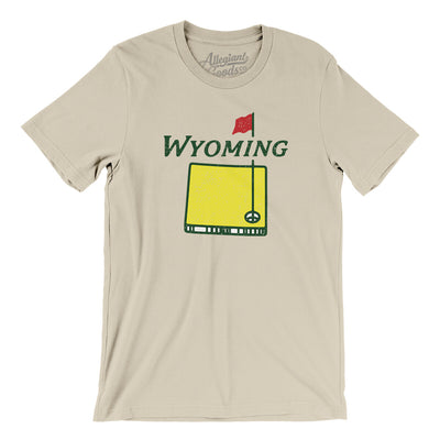 Wyoming Golf Men/Unisex T-Shirt-Soft Cream-Allegiant Goods Co. Vintage Sports Apparel