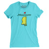 Mississippi Golf Women's T-Shirt-Tahiti Blue-Allegiant Goods Co. Vintage Sports Apparel