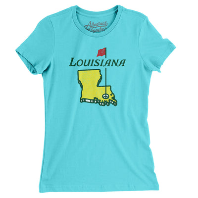 Louisiana Golf Women's T-Shirt-Tahiti Blue-Allegiant Goods Co. Vintage Sports Apparel