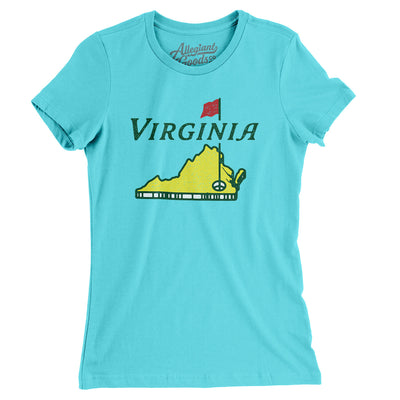 Virginia Golf Women's T-Shirt-Tahiti Blue-Allegiant Goods Co. Vintage Sports Apparel