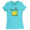 Wyoming Golf Women's T-Shirt-Tahiti Blue-Allegiant Goods Co. Vintage Sports Apparel