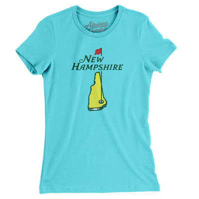 New Hampshire Golf Women's T-Shirt-Tahiti Blue-Allegiant Goods Co. Vintage Sports Apparel