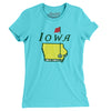 Iowa Golf Women's T-Shirt-Tahiti Blue-Allegiant Goods Co. Vintage Sports Apparel