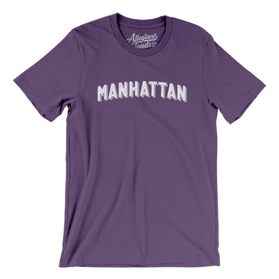 Manhattan Varsity Men/Unisex T-Shirt-Team Purple-Allegiant Goods Co. Vintage Sports Apparel
