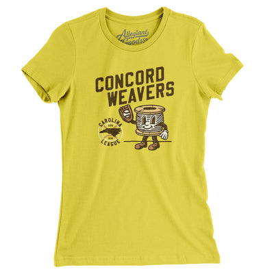 Concord Weavers Women's T-Shirt-Vibrant Yellow-Allegiant Goods Co. Vintage Sports Apparel
