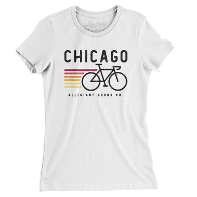 Chicago Cycling Women's T-Shirt-White-Allegiant Goods Co. Vintage Sports Apparel