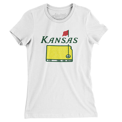 Kansas Golf Women's T-Shirt-White-Allegiant Goods Co. Vintage Sports Apparel