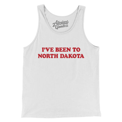I've Been To North Dakota Men/Unisex Tank Top-White-Allegiant Goods Co. Vintage Sports Apparel