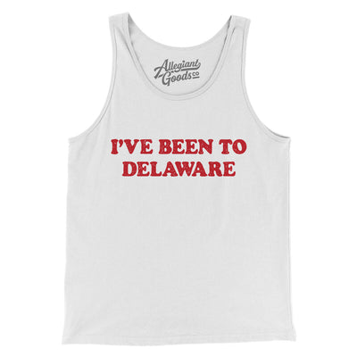 I've Been To Delaware Men/Unisex Tank Top-White-Allegiant Goods Co. Vintage Sports Apparel