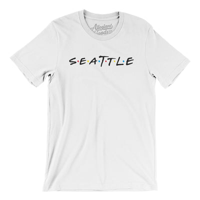 Seattle Friends Men/Unisex T-Shirt-White-Allegiant Goods Co. Vintage Sports Apparel
