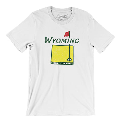 Wyoming Golf Men/Unisex T-Shirt-White-Allegiant Goods Co. Vintage Sports Apparel