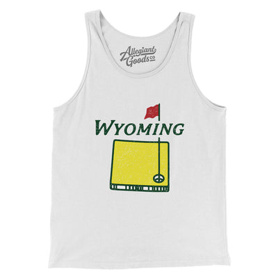 Wyoming Golf Men/Unisex Tank Top-White-Allegiant Goods Co. Vintage Sports Apparel