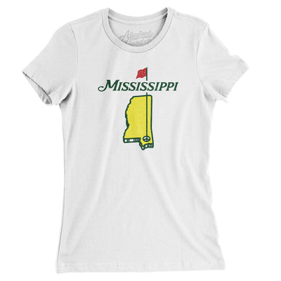 Mississippi Golf Women's T-Shirt-White-Allegiant Goods Co. Vintage Sports Apparel