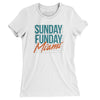 Sunday Funday Miami Women's T-Shirt-White-Allegiant Goods Co. Vintage Sports Apparel