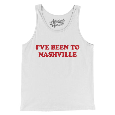 I've Been To Nashville Men/Unisex Tank Top-White-Allegiant Goods Co. Vintage Sports Apparel